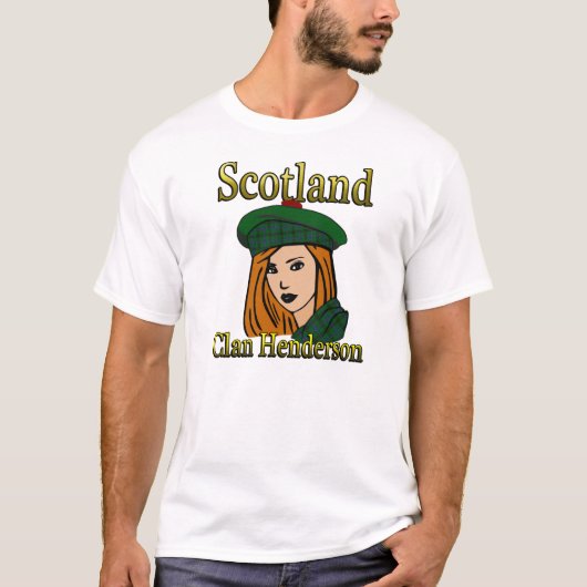 Clan Henderson Tartan Schotse Shirten T-shirt (Voorkant)