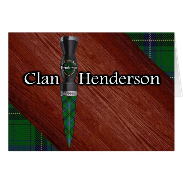 Clan Henderson Tartan Sgian Dubh Blade (Voorkant Horizontaal)