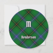 Clan Henderson Tartan uitnodiging (Voorkant)