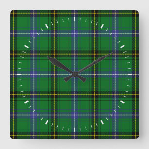 Clan Henderson Tartan Vierkante Klok
