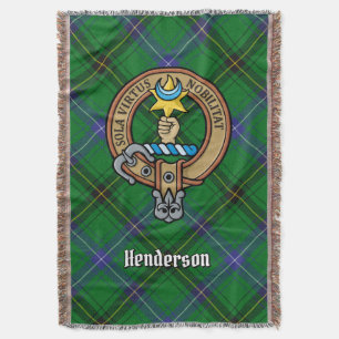 Clan Henderson Wapen over Tartan Deken