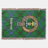 Clan Henderson Wapen over Tartan Deken (Voorkant)