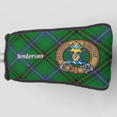 Clan Henderson Wapen over Tartan Golfheadcover (Voorkant)