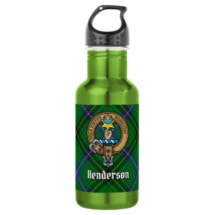 Clan Henderson Wapen over Tartan Waterfles