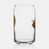 Clan Hepburn Crest over Tartan Blikvorm Glas (Links)