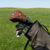 Clan Hepburn Crest over Tartan Golfheadcover (Insitu)