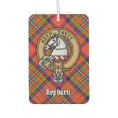 Clan Hepburn Crest over Tartan Luchtverfrisser (Voorkant)