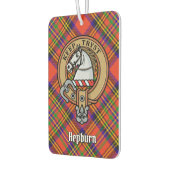 Clan Hepburn Crest over Tartan Luchtverfrisser (Links)