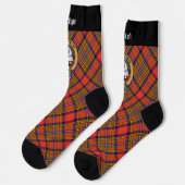 Clan Hepburn Crest over Tartan Sokken (Links)