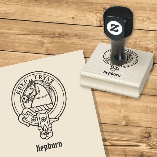 Clan Hepburn Crest Rubberstempel