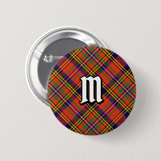 Clan Hepburn Tartan Ronde Button 5,7 Cm (Voorkant /achterkant)