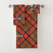 Clan Hepburn Wapen over Tartan Bad Handdoek (Insitu)