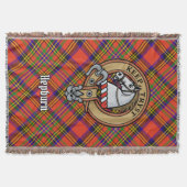 Clan Hepburn Wapen over Tartan Deken (Voorkant)
