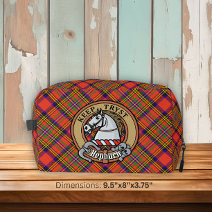 Clan Hepburn Wapen over Tartan Toilettasje