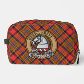 Clan Hepburn Wapen over Tartan Toilettasje (Voorkant)