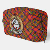 Clan Hepburn Wapen over Tartan Toilettasje (Rechterhoek)