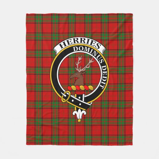 Clan Herries Tartan Pset Fleece Deken (Voorkant)