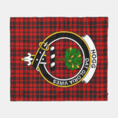 Clan Hog Tartan Pset Fleece Deken (Voorkant (Horizontaal))