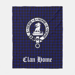 Clan Home Crest Badge en Tartan Fleece Deken