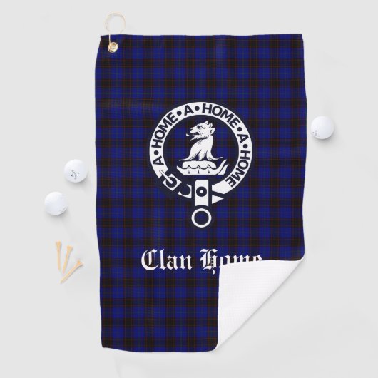 Clan Home Crest Badge en Tartan Golfhanddoek (Insitu)