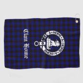 Clan Home Crest Badge en Tartan Golfhanddoek (Horizontaal)
