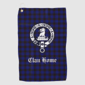 Clan Home Crest Badge en Tartan Golfhanddoek (Voorkant)