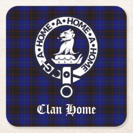 Clan Home Crest Badge en Tartan Kartonnen Onderzetters