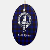 Clan Home Crest Badge en Tartan Keramisch Ornament (Links)
