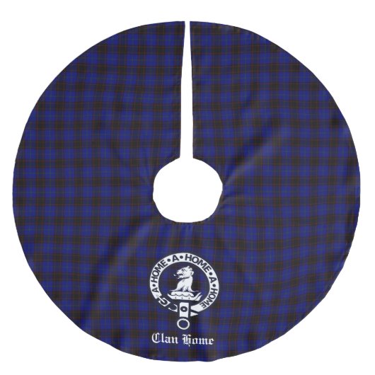 Clan Home Crest Badge en Tartan Kerstboom Rok (Voorkant)
