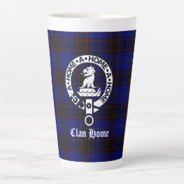 Clan Home Crest Badge en Tartan Latte Mok
