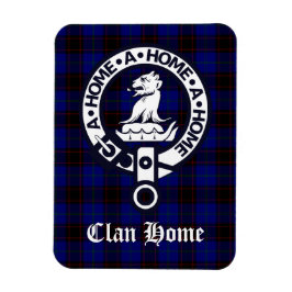 Clan Home Crest Badge en Tartan Magneet