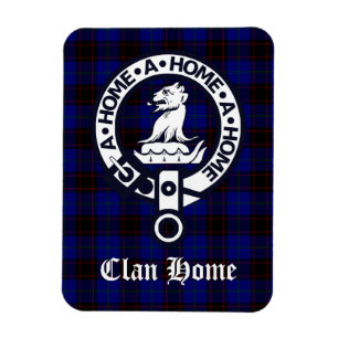 Clan Home Crest Badge en Tartan Magneet