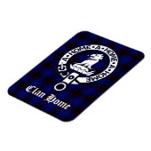 Clan Home Crest Badge en Tartan Magneet (Linkerzijde)