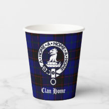 Clan Home Crest Badge en Tartan