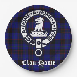 Clan Home Crest Badge en Tartan Papieren Bordje