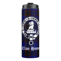 Clan Home Crest Badge en Tartan