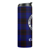 Clan Home Crest Badge en Tartan Thermosbeker (Gedraaid links)