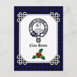Clan Home Crest Badge & Tartan Holiday Briefkaart