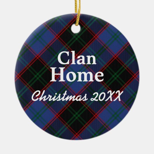 Clan Home Hume Schotse Tartan Keramisch Ornament (Voorkant)