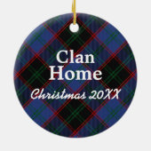 Clan Home Hume Schotse Tartan Keramisch Ornament (Achterkant)
