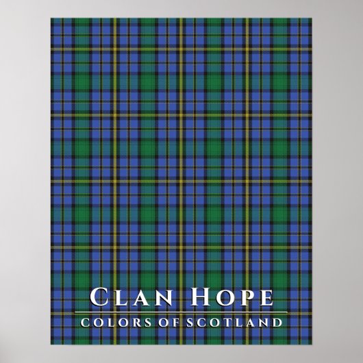Clan Hope Colors of Scotland 2 Tartan Pset Poster (Voorkant)