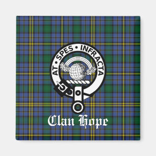 Clan Hope Crest Badge & Tartan Magneet