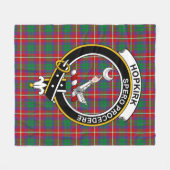 Clan Hopkirk Schotse Ruit Plaid Fleece Deken (Voorkant (Horizontaal))