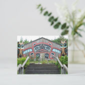 Clan house en totem poles, Ketchikan, Alaska Briefkaart (Staand voorkant)