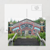 Clan house en totem poles, Ketchikan, Alaska Briefkaart (Voorkant / Achterkant)