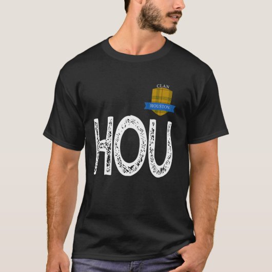 Clan Houston H en O en U Family Matching T-shirt (Voorkant)