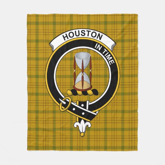 Clan Houston Tartan Pset Fleece Deken (Voorkant)