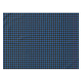 Clan Hume Royal Blue en Black Scottish Tartan Tafelkleed (Voorkant (Horizontaal))