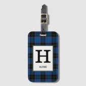 Clan Hume Tartan Monogrammed Bagagelabel (Voorkant (verticaal))