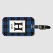 Clan Hume Tartan Monogrammed Bagagelabel (Voorkant (horizontaal))